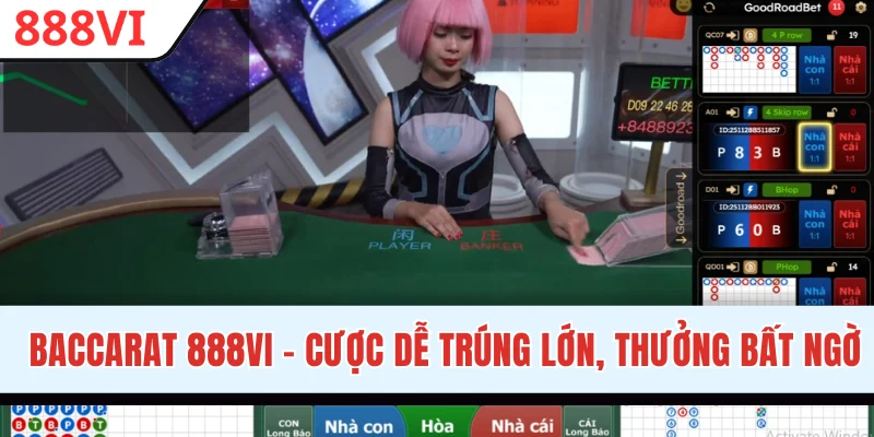 Baccarat 888VI - Đặt Cược Dễ Trúng Lớn, Thưởng Cao Bất Ngờ